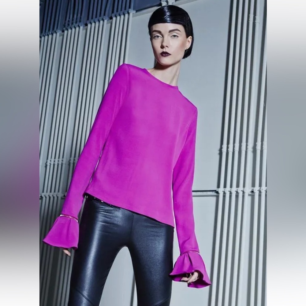 ALEXIS *Venice* pink blouse top w detachable sleeves S